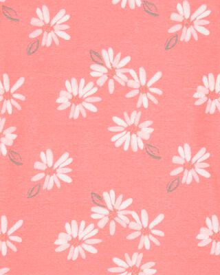 Product image 2 of Kid 2-Piece Floral Print 100% Snug Fit Cotton Pajamas - Coral