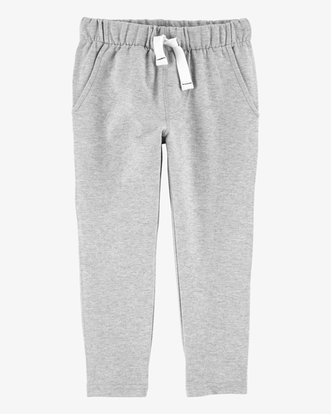 toddler boy pull-on french terry pants - grey