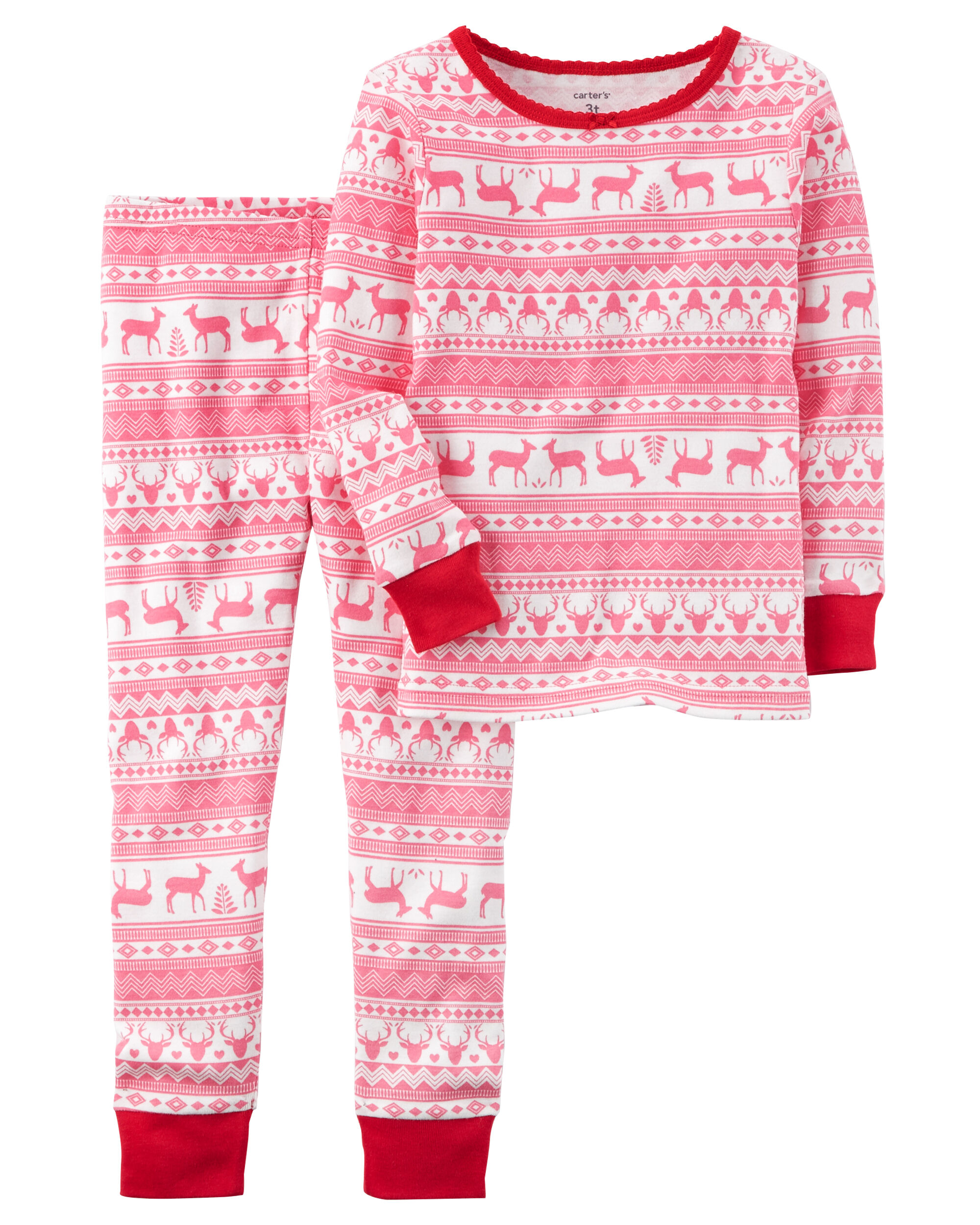 Pink fair isle pajamas Clearance