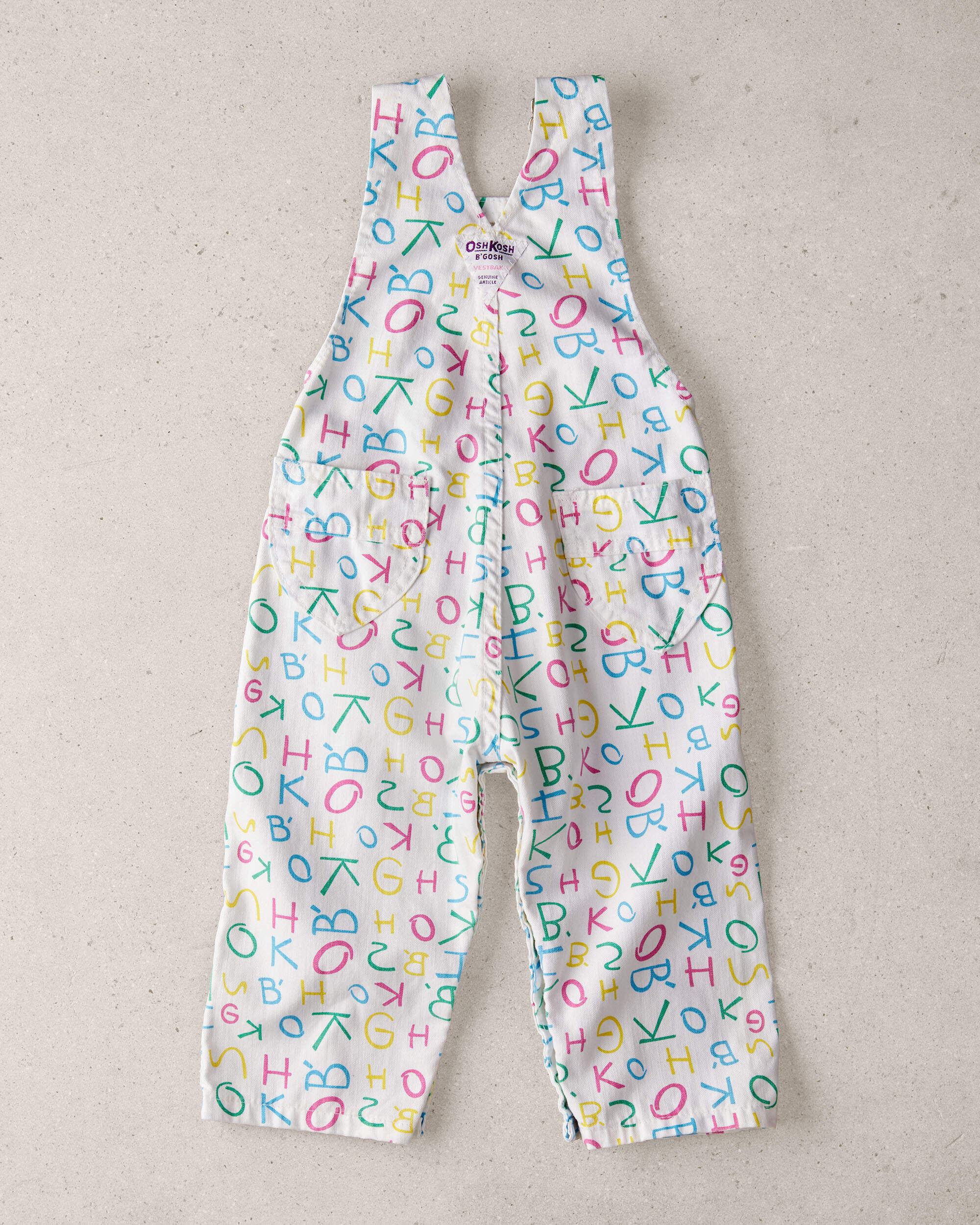 Baby 24M Vintage OKBG Print Denim Overalls from the OshKosh Archive Release, circa 1980s