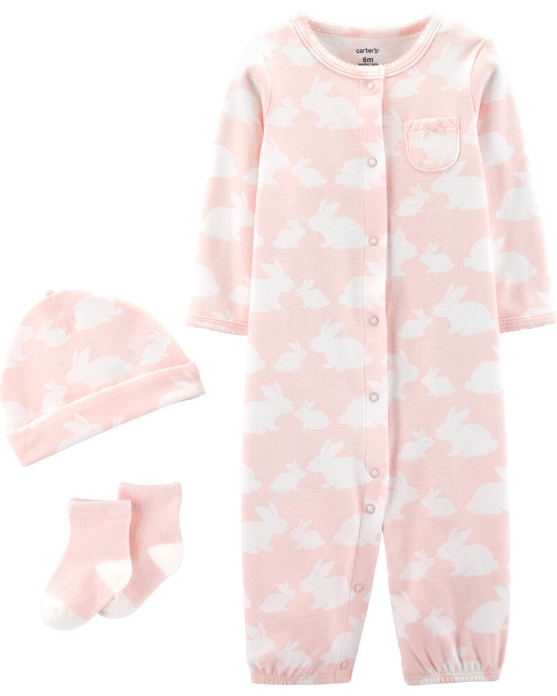 3 Piece Bunny Take Me Home Converter Gown Set Carters Com