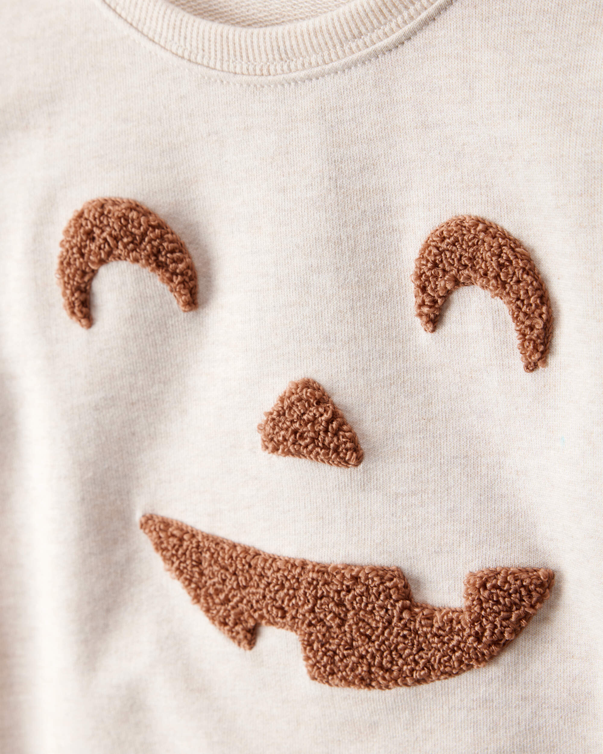 Toddler Boy Halloween Jack-O-Lantern Sweatshirt - Ivory