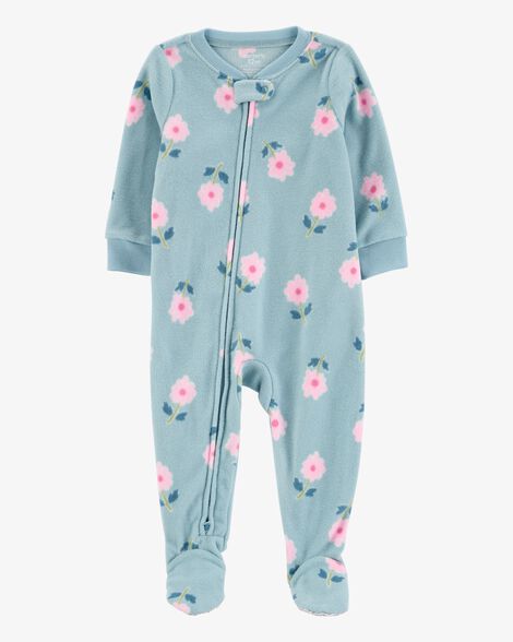  Product image 1 of Baby 1-Piece Floral Fleece Footie Pajamas