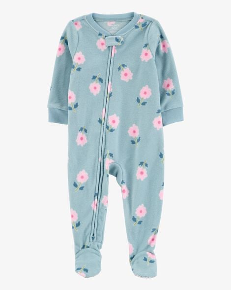 Product image 1 of Baby 1-Piece Floral Fleece Footie Pajamas