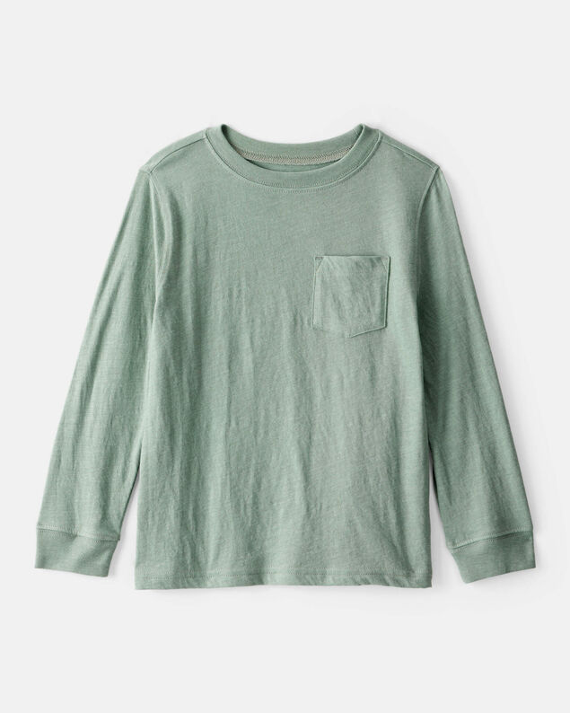 Product image 1 of Boys Long-Sleeve Pocket Tee - Green