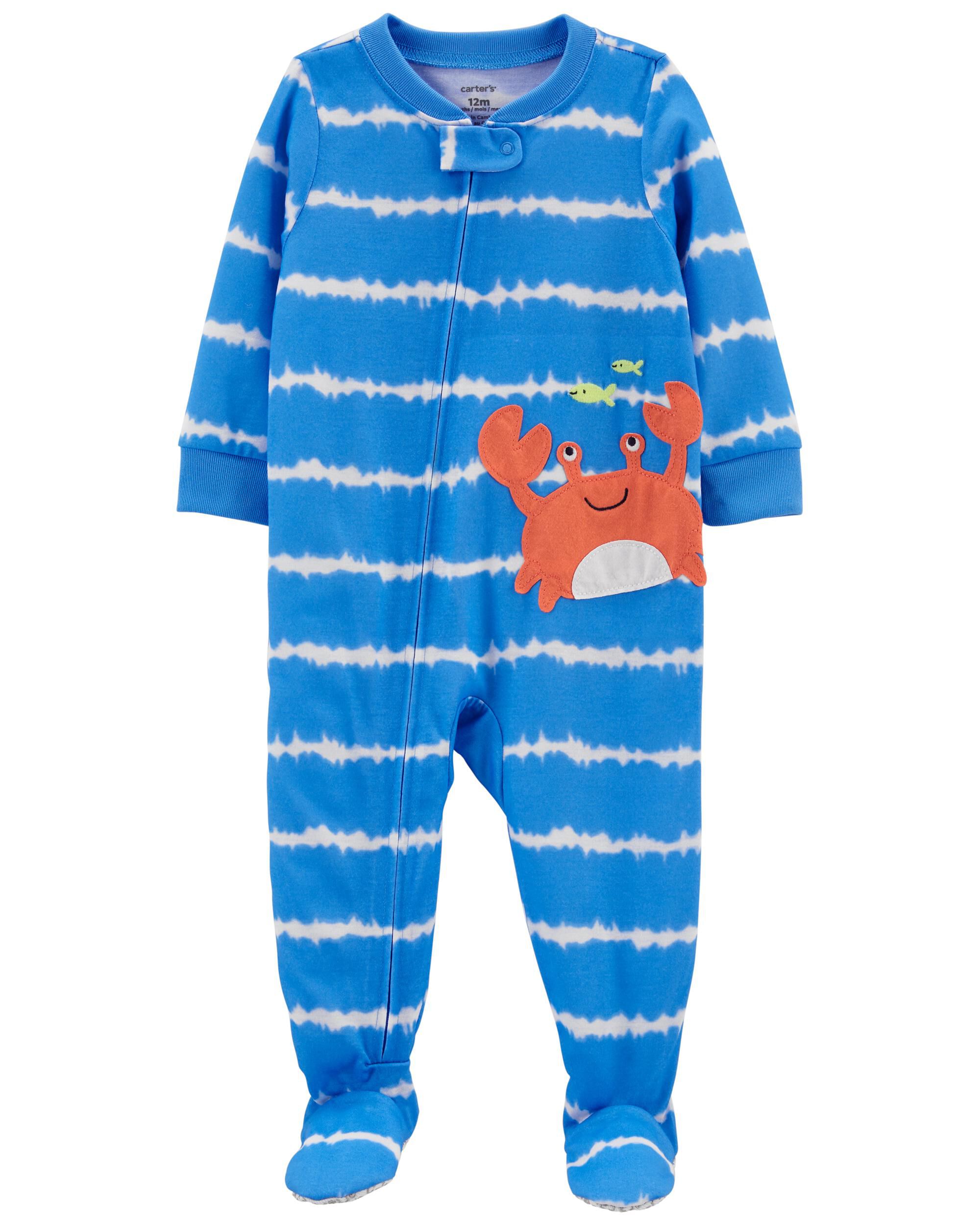 Carter's Boys Glow-In-The-Dark Space Ship and Stars Cotton Footed Pajama Sleeper