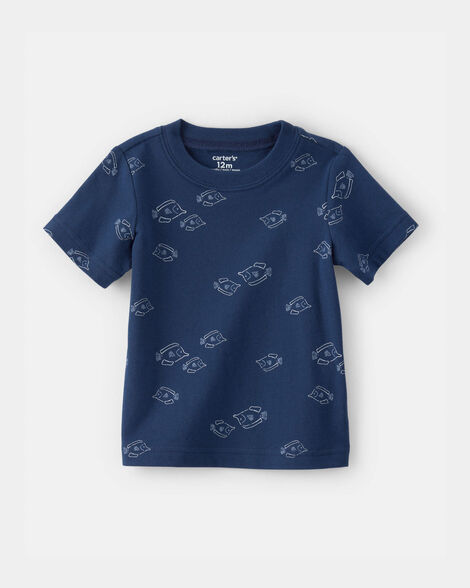 baby boy fish t-shirt - blue