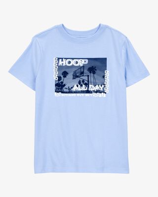 Product image 1 of Kid Hoop All Day Short-Sleeve Graphic Tee - Blue