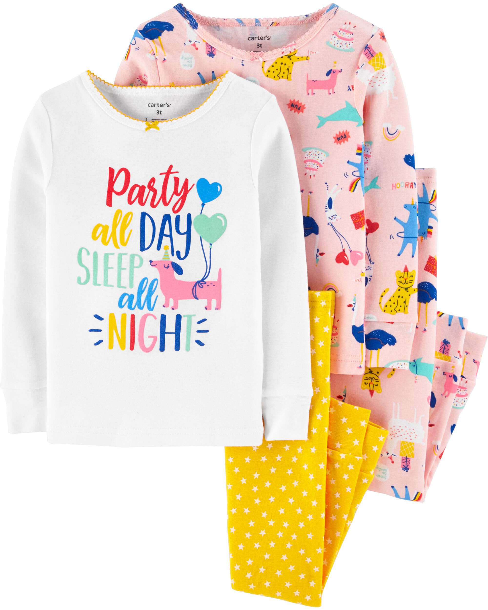 4-Piece 100% Snug Fit Cotton PJs