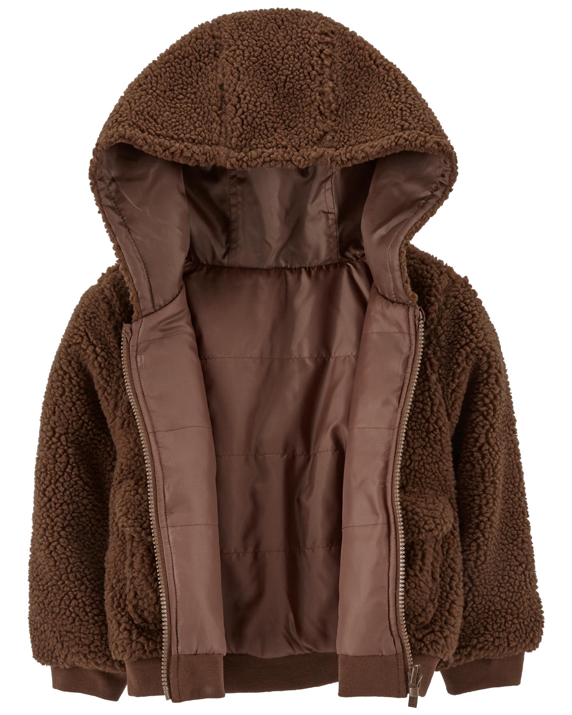 Reversible hooded teddy jacket discount