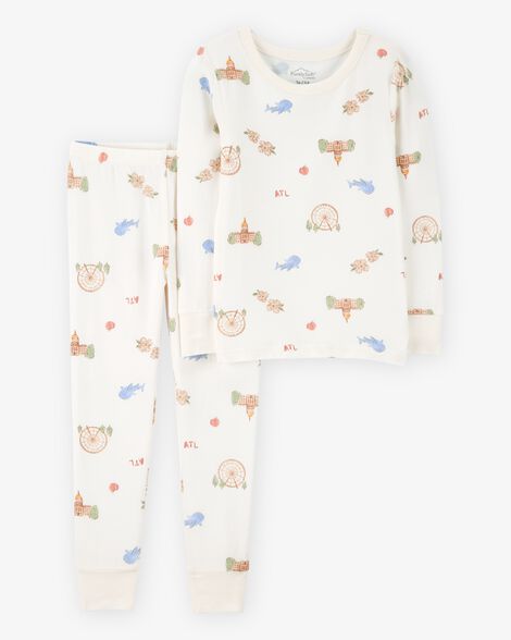  Product image 1 of Toddler Atlanta Print PurelySoft 2-Piece Pajamas - Ivory