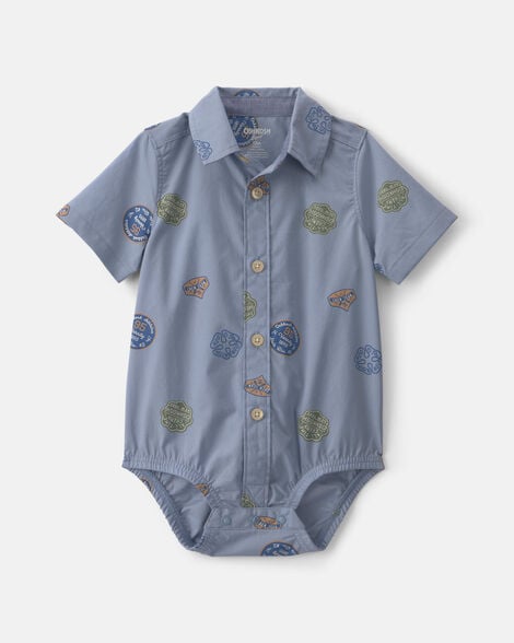 infant dress shirt Destin Kids Indigo or Sand Button closure Nsywmzy Baby Boy Clothes Suit