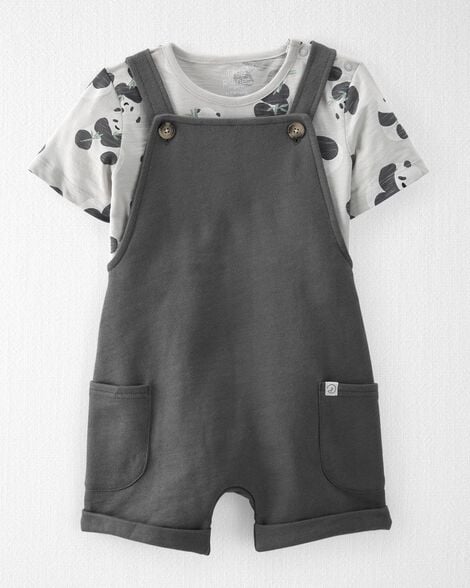 Product image 1 of Toddler 2-Piece Organic Cotton Shortall Set