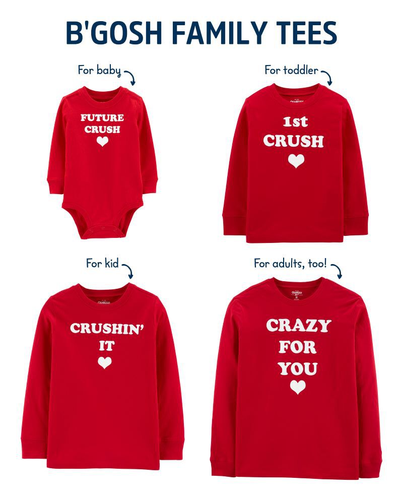 B Gosh Valentine S Day Family Matching Tees Carters Com Also new from the creators of exploding kittens, this funny family card game features art from the creator of popular comic series. b gosh valentine s day family matching