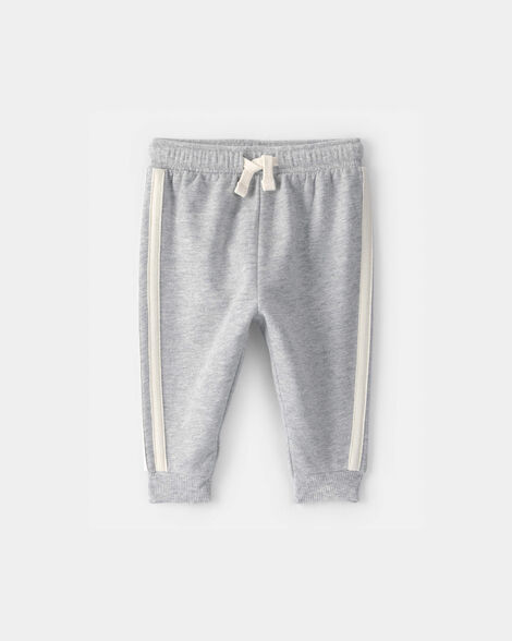 baby boy french terry pants - heather grey   
