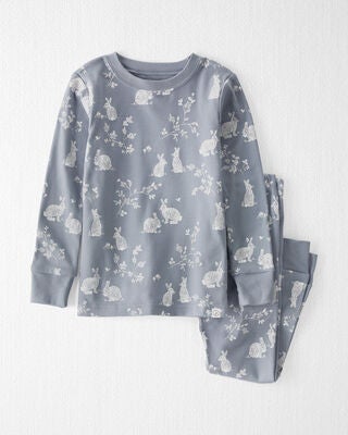 Product image 1 of Toddler Bunny Print Easter Organic Cotton 2-Piece Pajamas