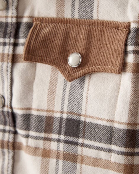 Product image 2 of Baby Boy Western Plaid Cotton Long-Sleeve Button-Down