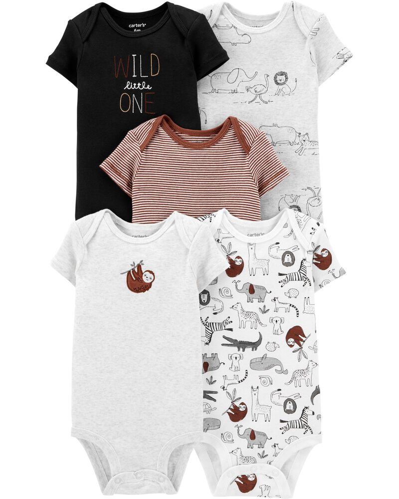 5 Pack Animal Original Bodysuits Carters Com
