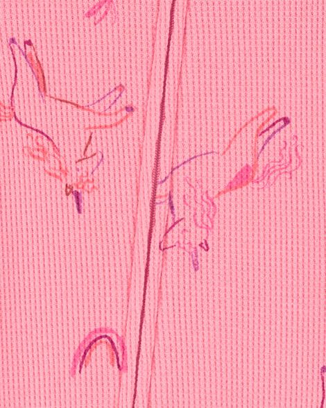 Product image 2 of Toddler 1-Piece Unicorn Thermal Footie Pajamas