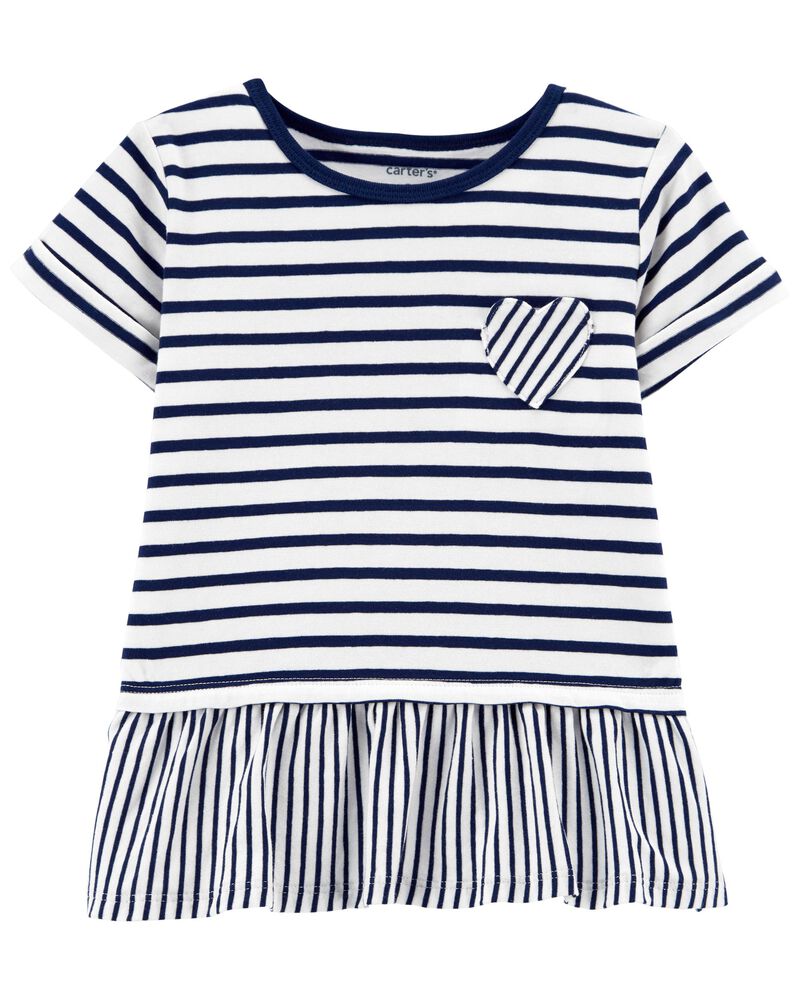 Navy Baby Striped Jersey Top | carters.com