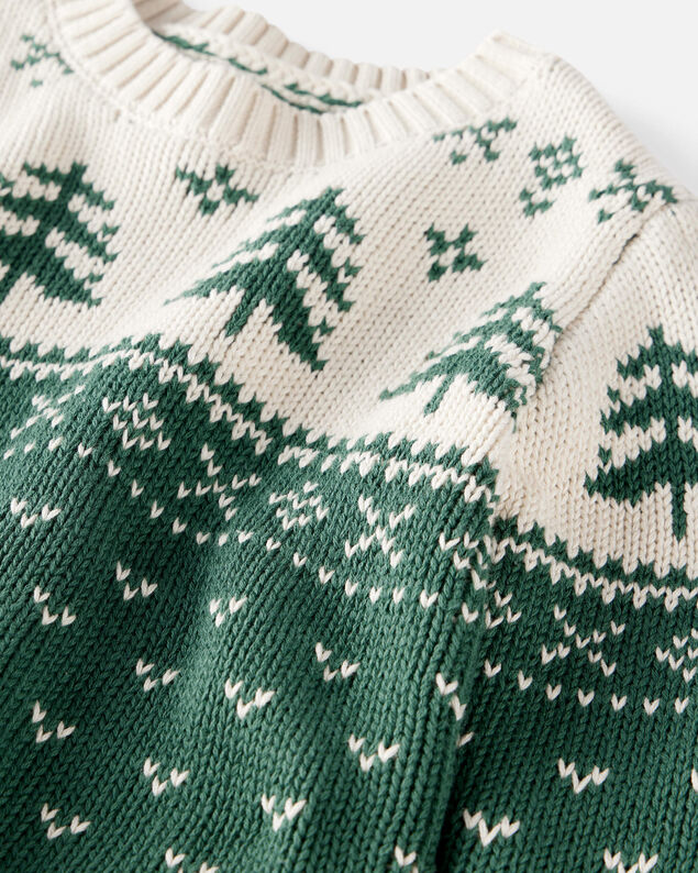 Product image 2 of Toddler Organic Cotton Evergreen Fair Isle Sweater 