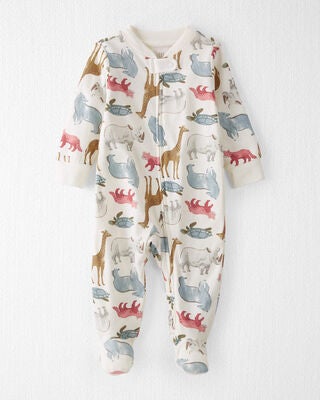 Product image 1 of Baby Organic Cotton Sleep & Play Pajamas in Wildlife Animals
