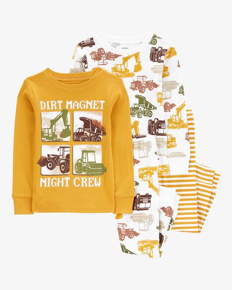  Product image 1 of Toddler 4-Piece Construction 100% Snug Fit Cotton Pajamas