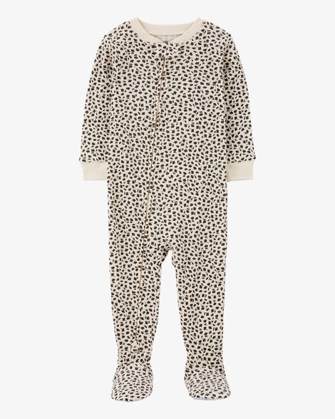  Product image 1 of Baby 1-Piece Floral Waffle Knit Footie Pajamas