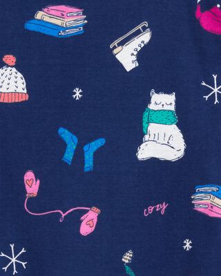 Product image 2 of Toddler 4-Piece Winter Print Cotton Blend Pajamas
