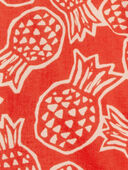 Orange - Kid Pineapple Button-Down Shirt, Selected