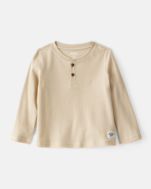 Product image 1 of Toddler Boy Long-Sleeve Henley Shirt - Tan
