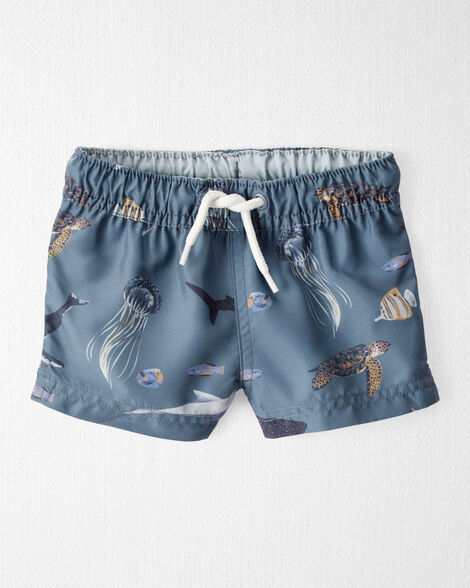 Product image 1 of Baby Boy Recycled Ocean-Print Swim Trunks