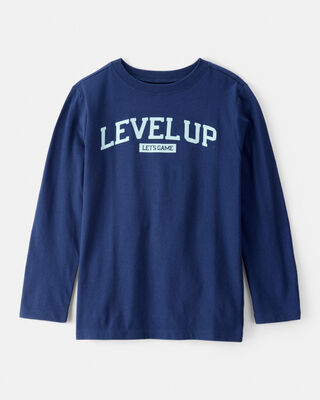 Boys Super Charged Long-Sleeve Graphic Tee - Tan