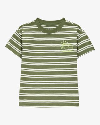 Product image 1 of Toddler Sun Striped Cotton Short-Sleeve Tee - Green