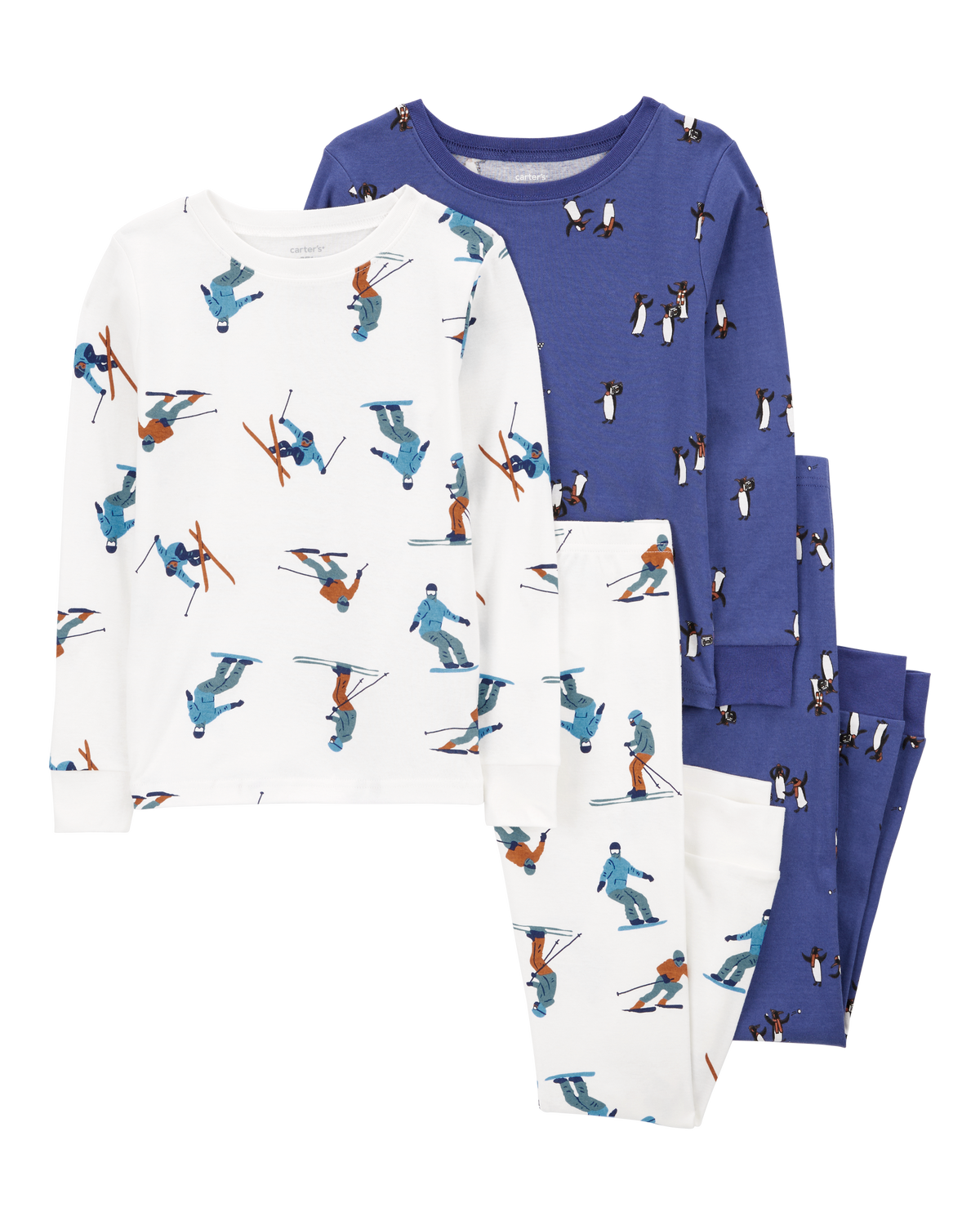 Kid 4-Piece Penguin 100% Snug Fit Cotton Pajamas