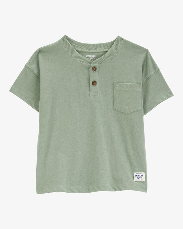 Product image 1 of Toddler Pocket Henley Tee - Green