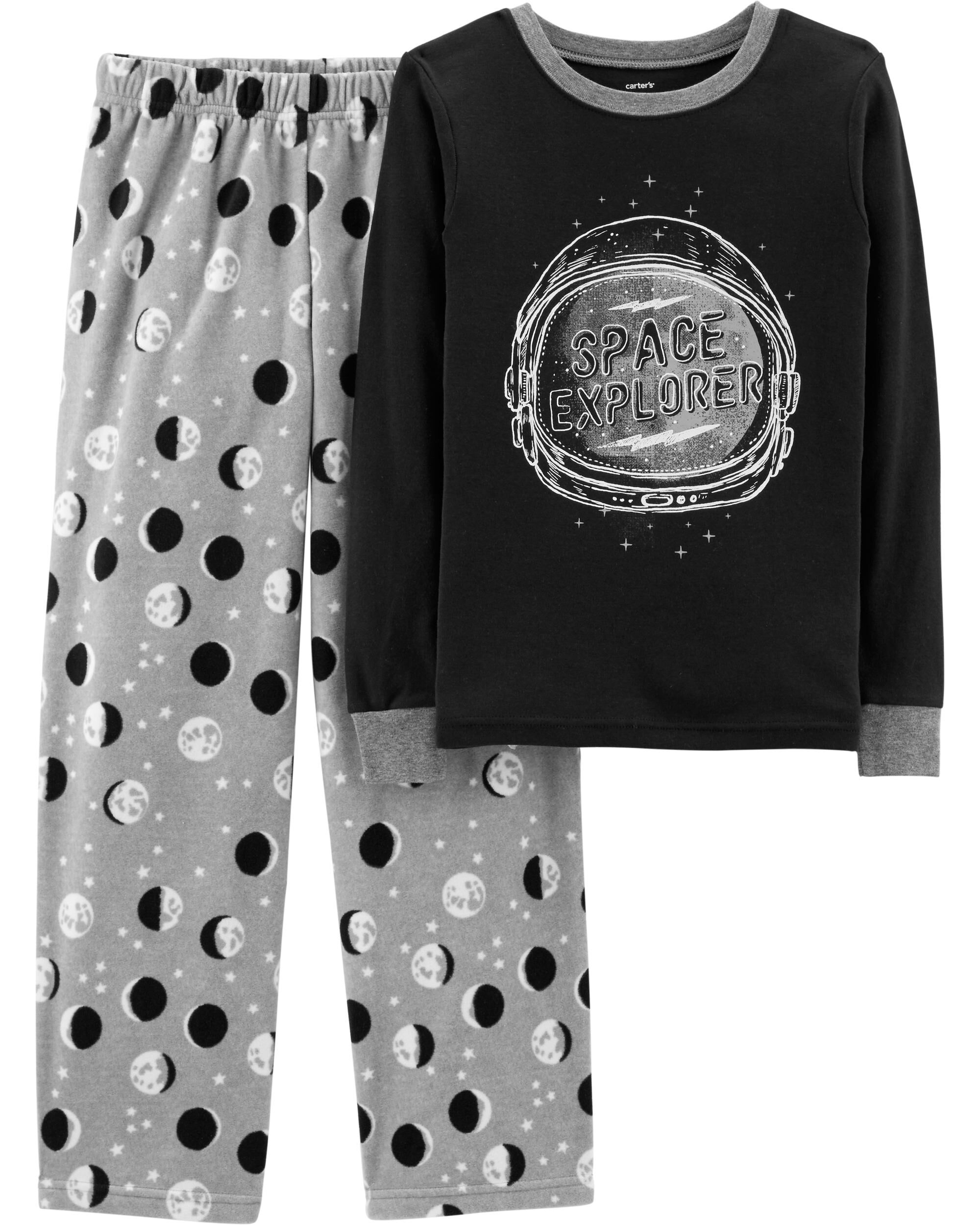 Carters Toddler Boys Space Explorer Glow T-Shirt 3T Black