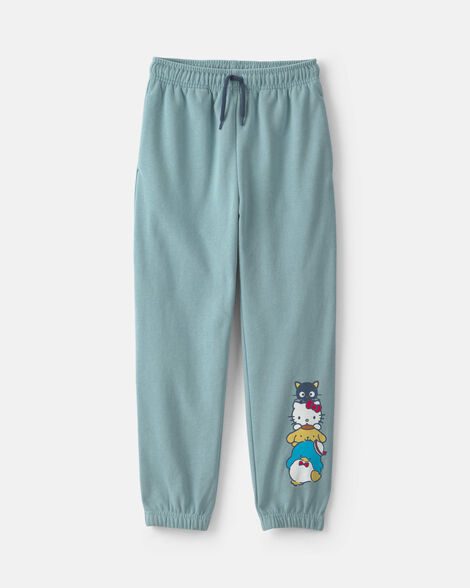 girls hello kitty® fleece joggers - blue