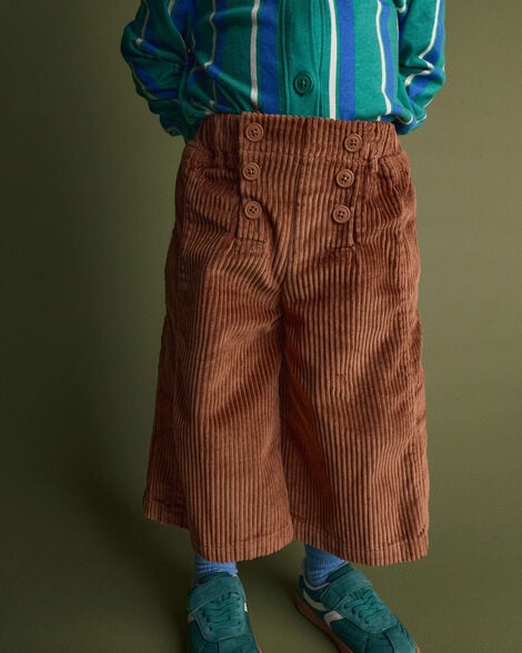 Toddler Girl Urban Corduroy Wide-Leg Pant - Brown