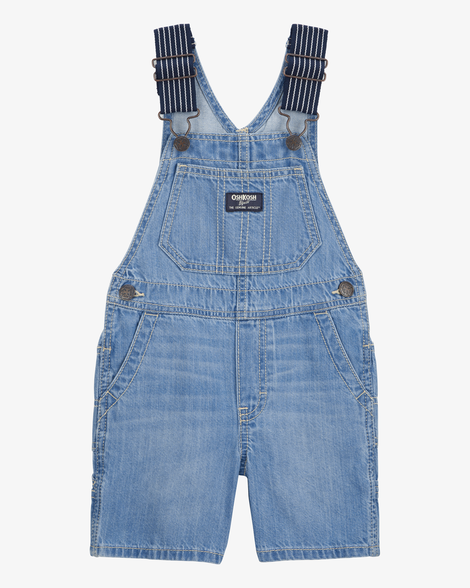 Toddler Denim Shortalls - Blue