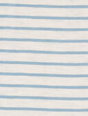 Ivory/Blue - Baby Striped Long-Sleeve Bodysuit, Selected