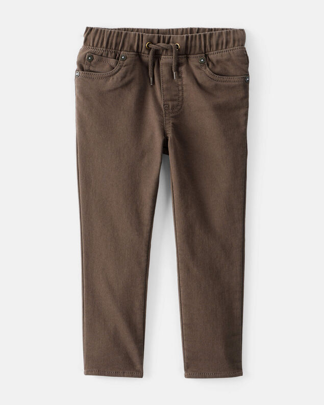 Product image 1 of Toddler Boy Cotton Pull-On Fashion Pants - Brown