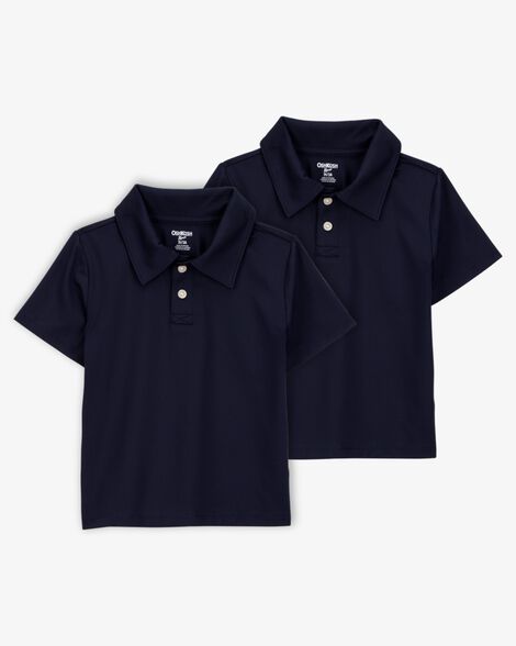  Product image 1 of Toddler 2-Pack Active Uniform Polo Shirts in Moisture Wicking BeCool™ Fabric - Navy