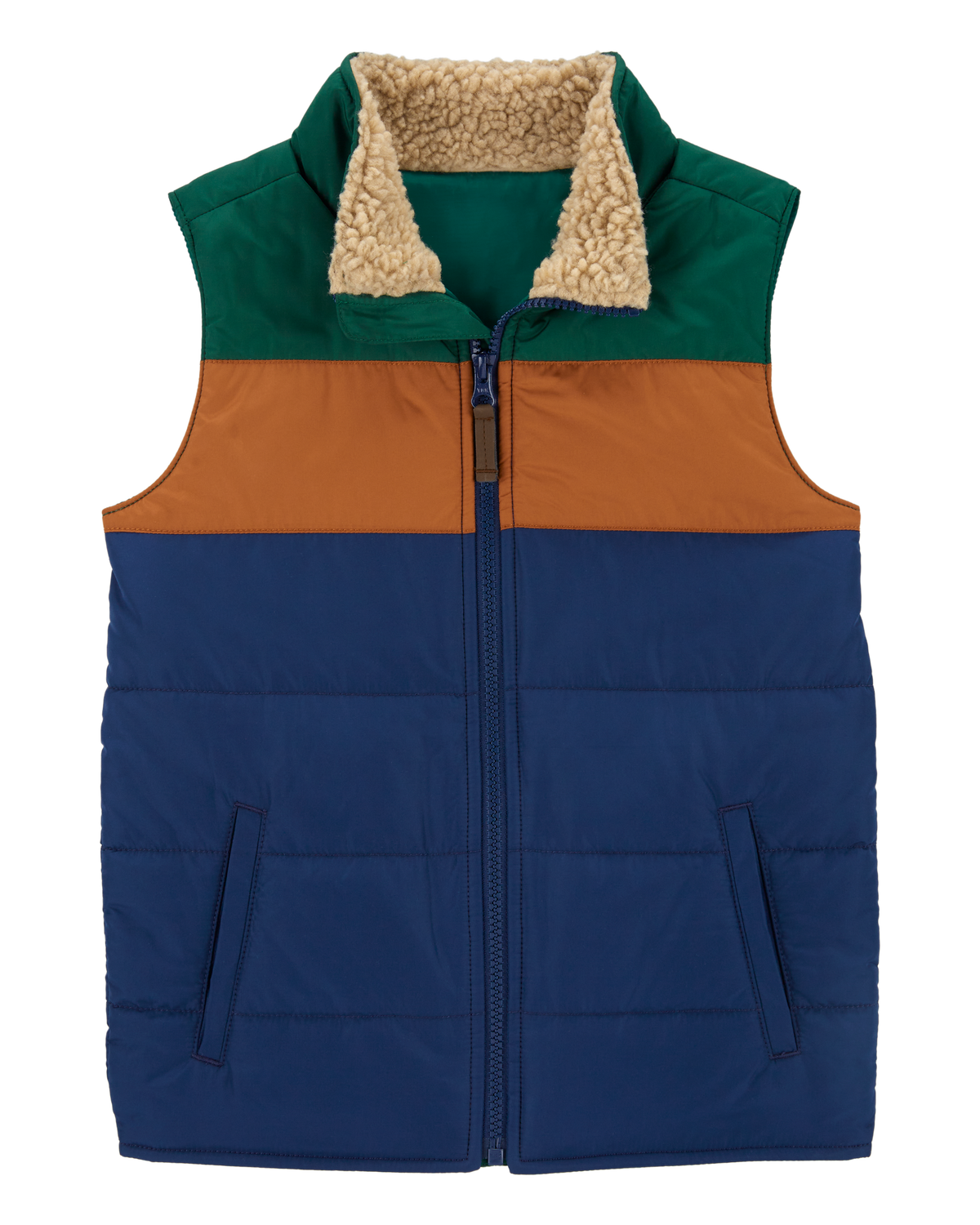 キャップ Big Pocket String Cap Hood Vest Jacket Layered Jumper 2COLOR Kid Colorblock Zip-Up Puffer Vest - Carter's | Carter's