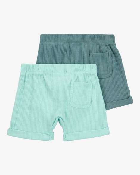 Baby 2-Pack Pull-On Shorts - Blue - Carter