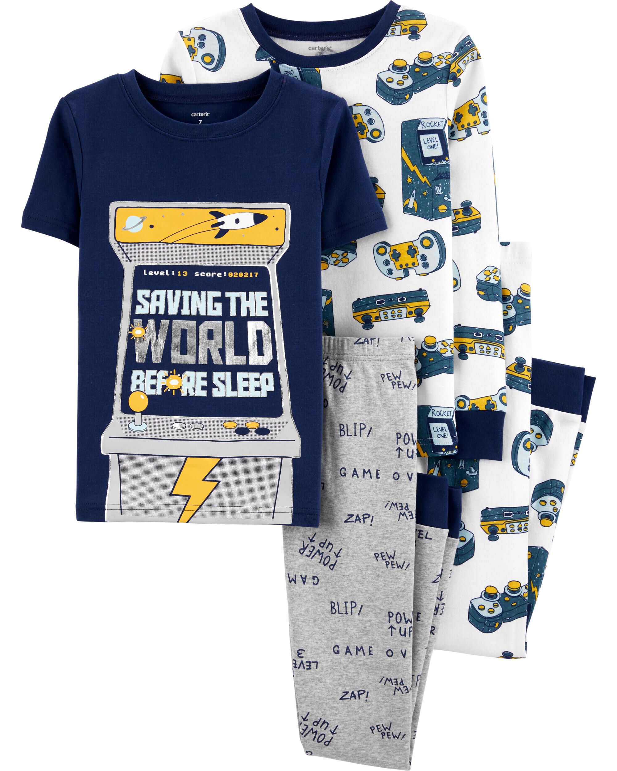 *CLEARANCE* 4-Piece 100% Snug Fit Cotton PJs