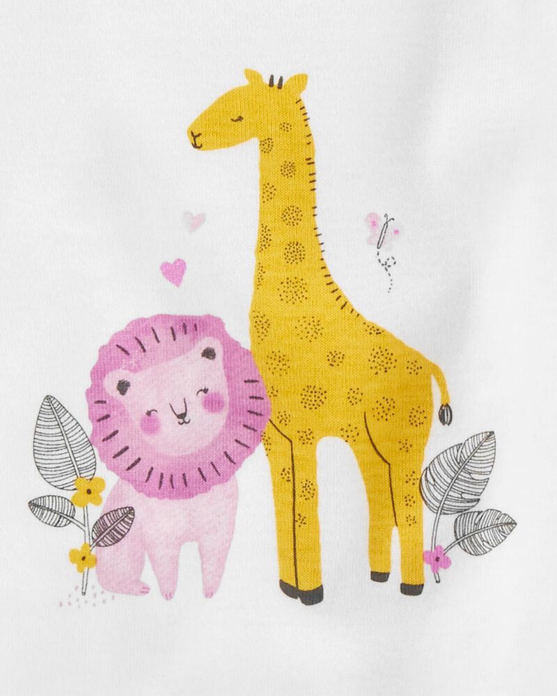 Pink/White Baby 3-Piece Safari Animals Little Character Set | carters.com
