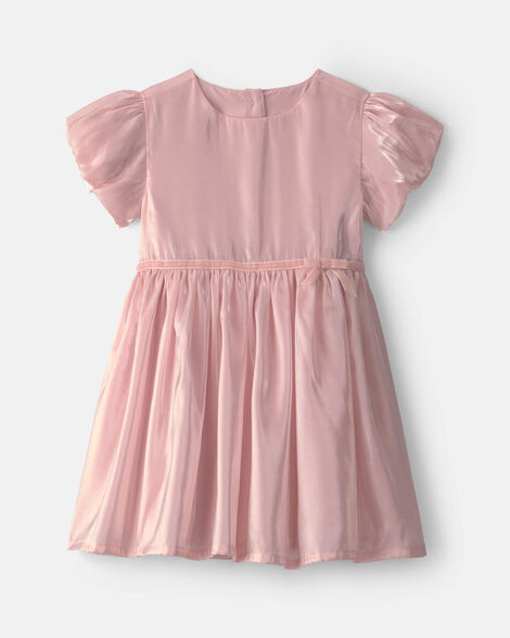 toddler girl poplin dress - pink