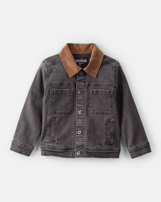 Product image 1 of Toddler Boy Denim Long-Sleeve Fashion Jacket - Black
