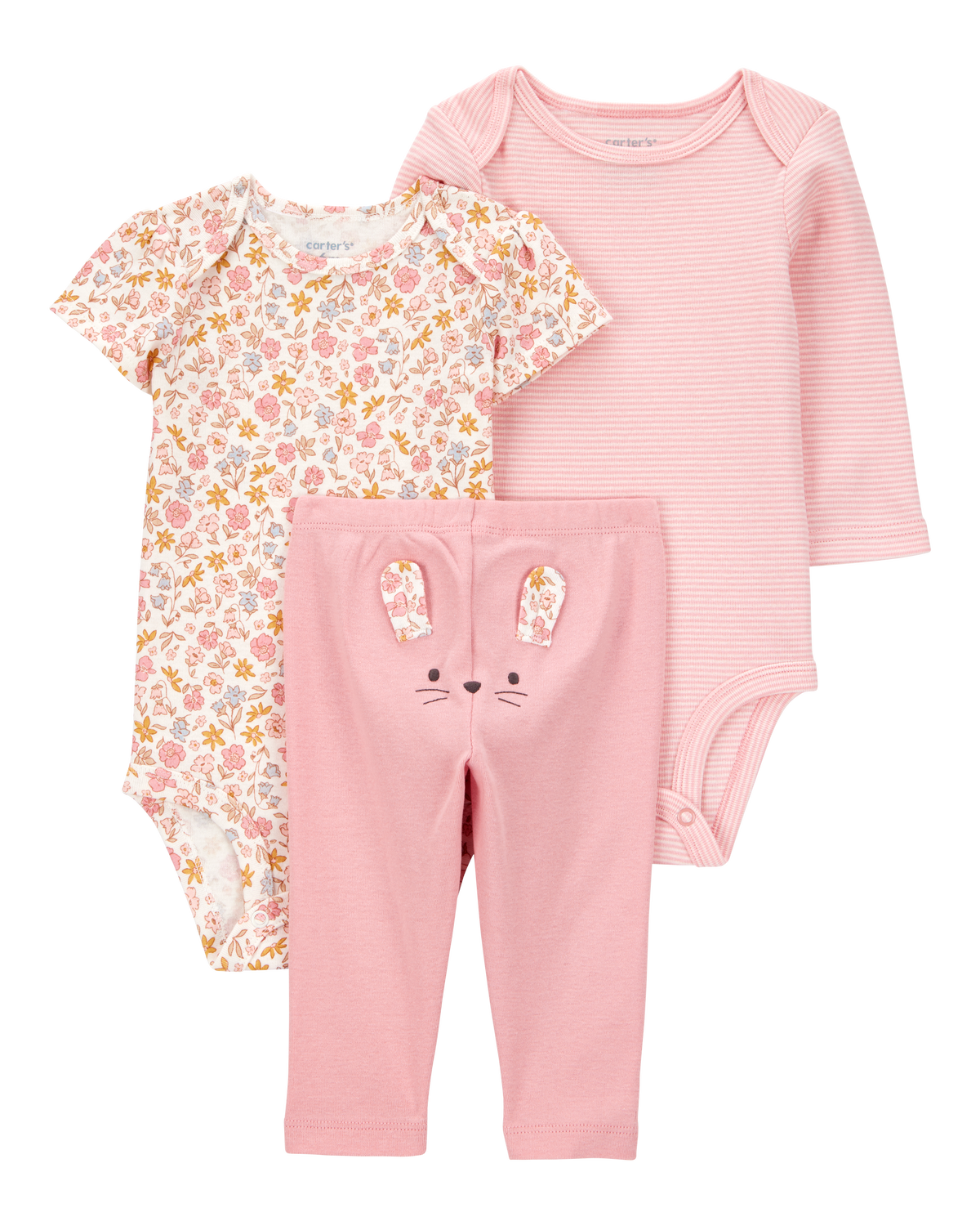 carter's Baby Girl 3-Piece Floral Mouse Little Character Set® - Pink